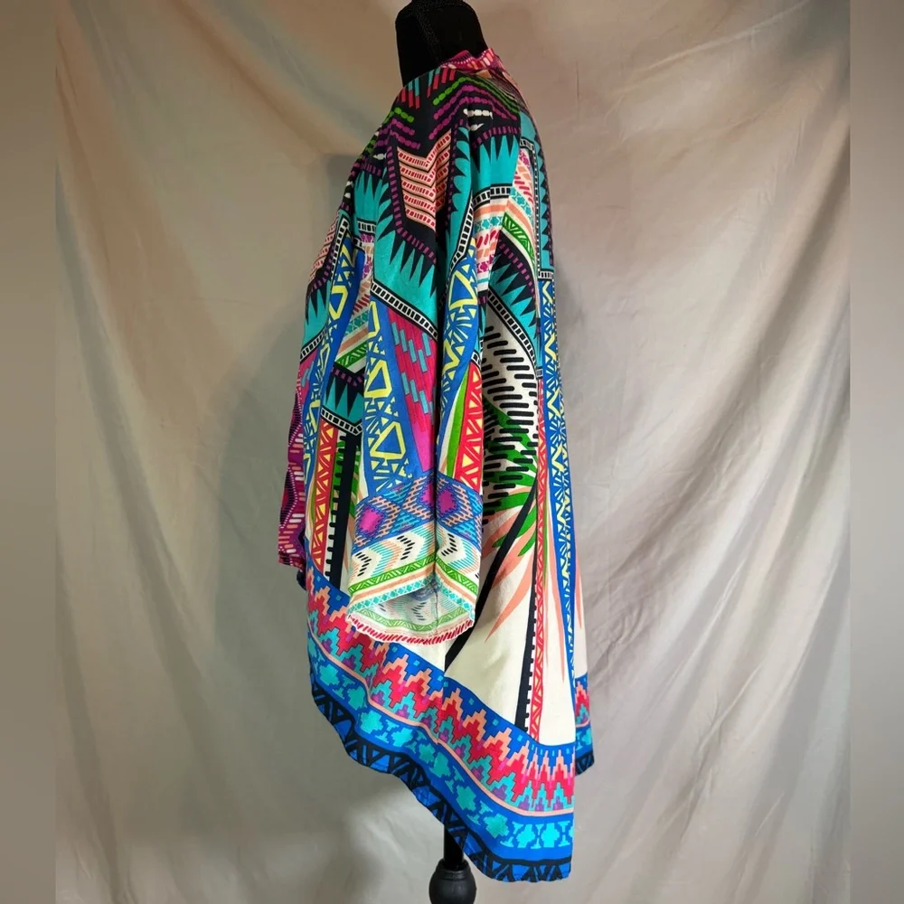 Flying Tomato Bohemian Geometric Tribal Vibrant Kimono Cardigan‎ 🌿